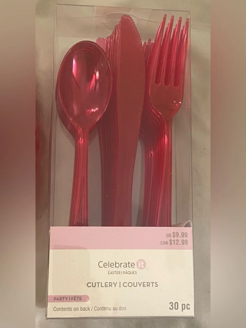 Celebrate It Pink Party Plates  and Cutlery Value Pack